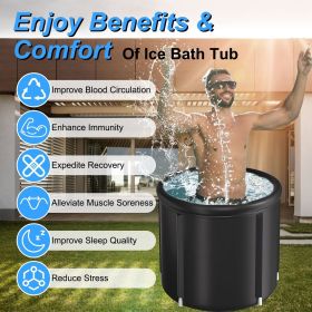 Portable Ice Bath Tub 97Gallon (370L), Portable Insulated Ice Bath Tub for Athletes Recovery