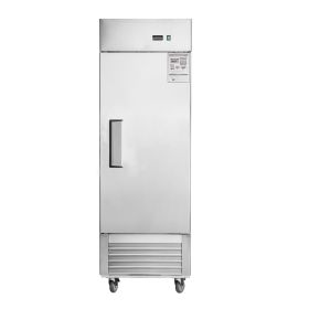 27"W Commercial Freezer Single Solid Door Stainless Steel Reach-in Freezer 18.68 Cu.ft. Upright Fan Cooling Freezer for Restaurant, Bar, Shop, Ho
